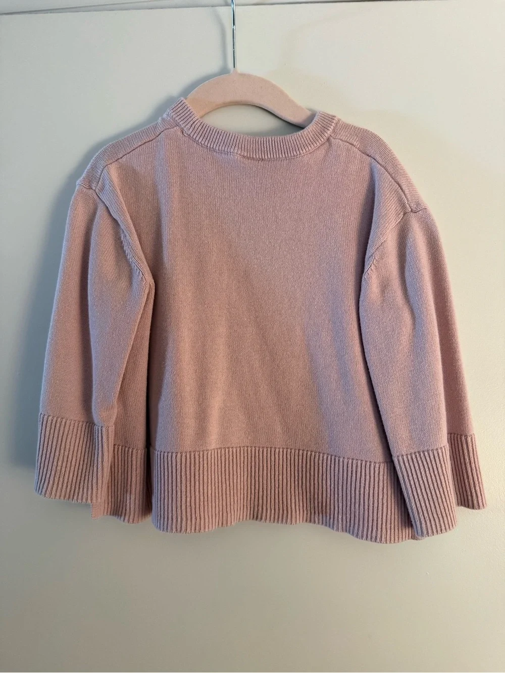 GAP Pink Sweater with Red Heart Graphic